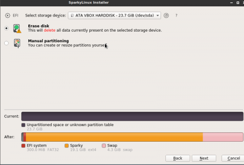 UEFI partitioning