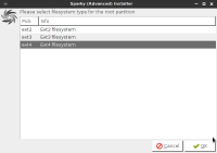 File system of root partition