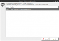 Choose home partition