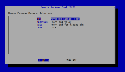 Sparky Package Tool main window