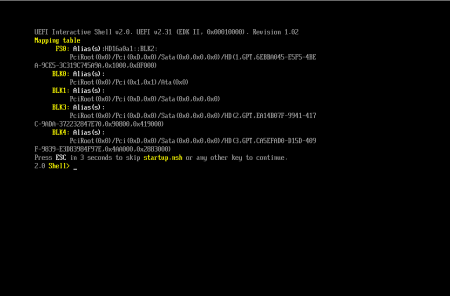 VirtualBox Efi Shell